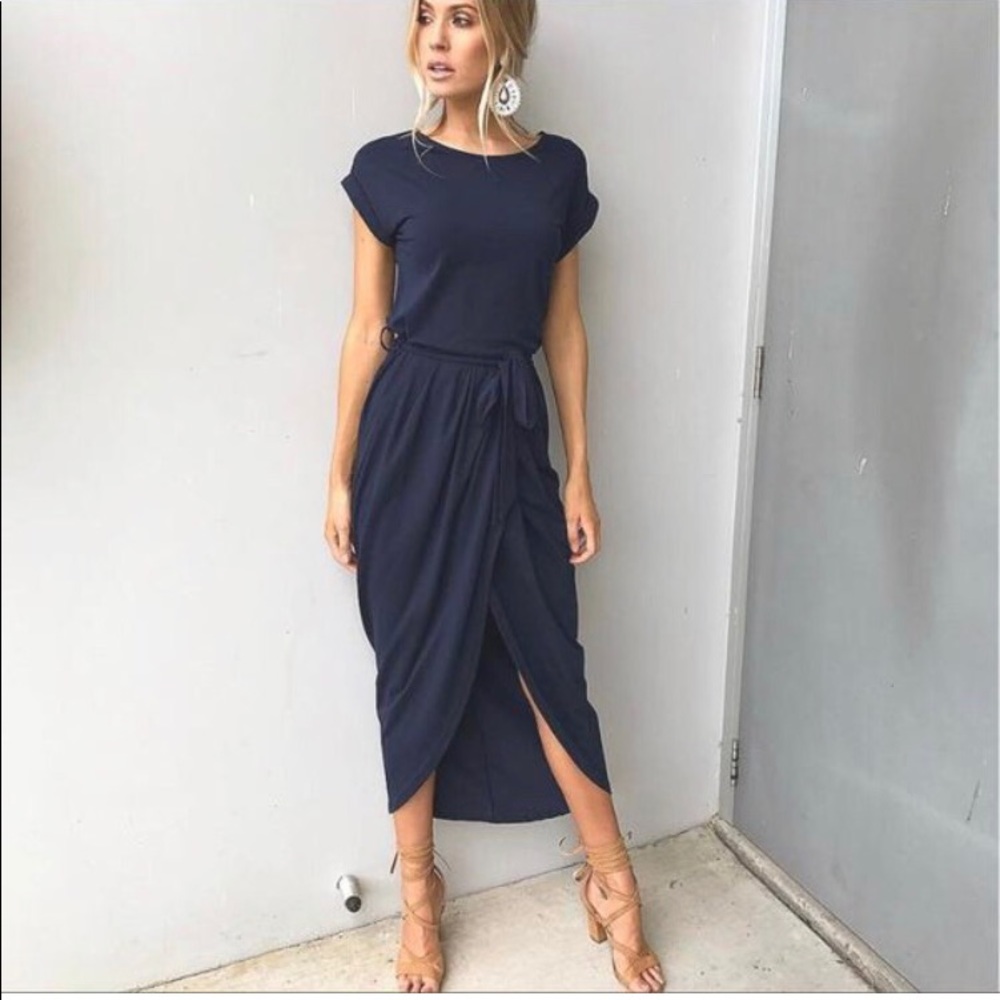 navy Cotton Dress
